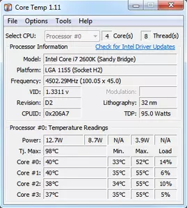 Core Temp русская версия скачать